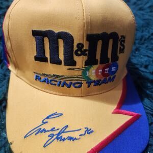 Vintage M&M’s Racing Team Snapback Hat Yellow Blue Ernie Irvan